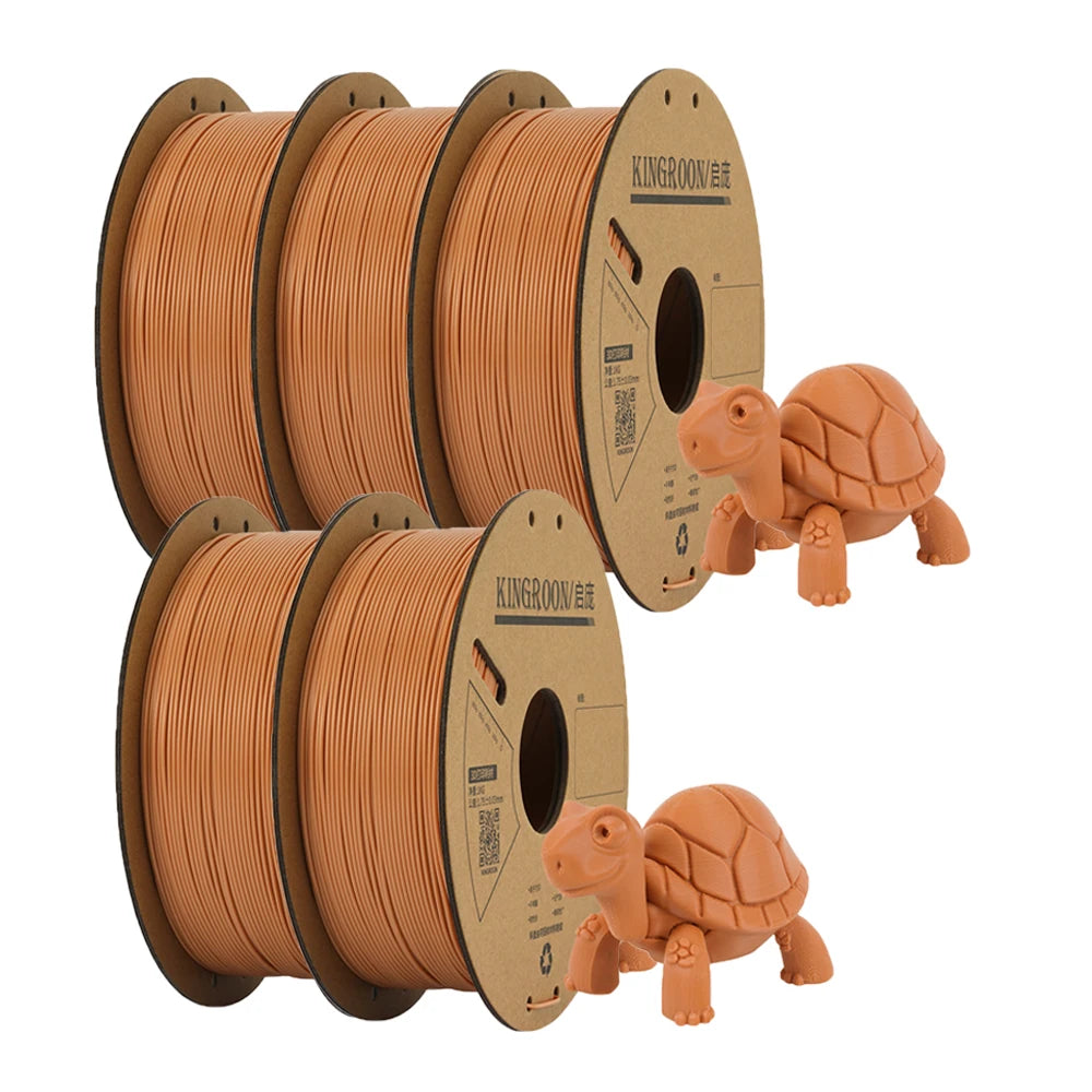 KINGROON PLA Filament 1.75mm – 5 or 10 Rolls, Mixed Colors, No Bubble
