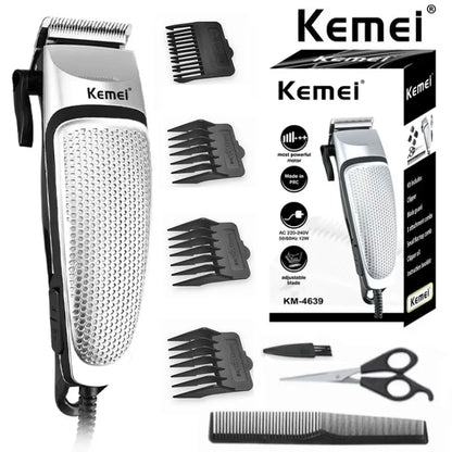 Kemei KM-4639 Professional Electric Hair Clipper – Low Noise Beard Trimmer & Haircut Tool