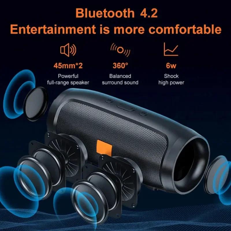 TF USB Bluetooth Portable Speaker – Dual Stereo Subwoofer, FM Radio, Voice Broadcasting