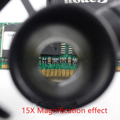 8X 15X 23X Adjustable Dual Lens Jeweler Loupe – Crystal Acrylic Eye Magnifier