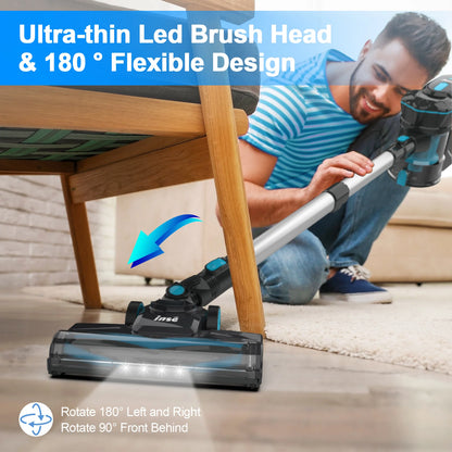 INSE Cordless Vacuum Cleaner 6-in-1 | 20KPa | 40 Min Runtime | Stick & Handheld