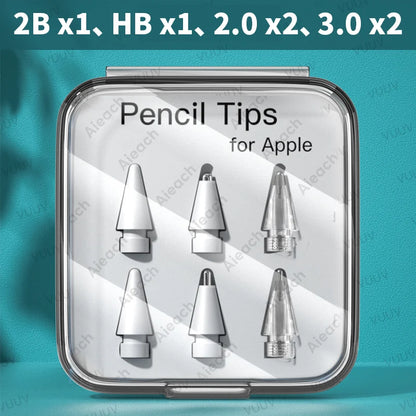 Apple Pencil Replacement Nibs | 2B HB Soft Hard Tips | For Apple Pencil 1st 2nd 3rd Gen & USB-C