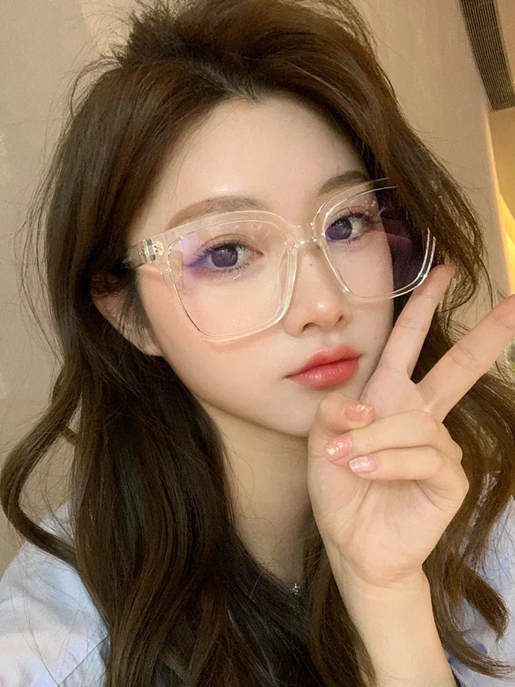 R.E.D. Shopping anti-blue light glasses for men and women, stylish computer eyewear with clear lenses and black frames