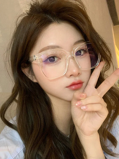 R.E.D. Shopping anti-blue light glasses for men and women, stylish computer eyewear with clear lenses and black frames