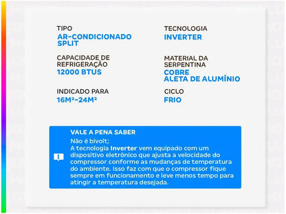 Gree Inverter Split Air Conditioner 12000 BTU | Cold Only | GWC12ATBXA | 220V