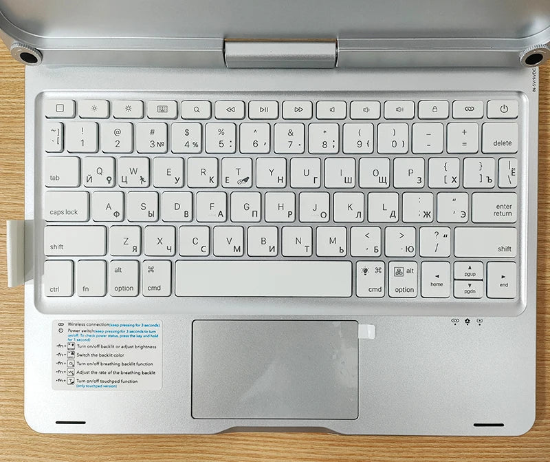 Bluetooth Magic Keyboard Case for iPad Pro 11 / Air – Backlit, Multi-Language, Trackpad