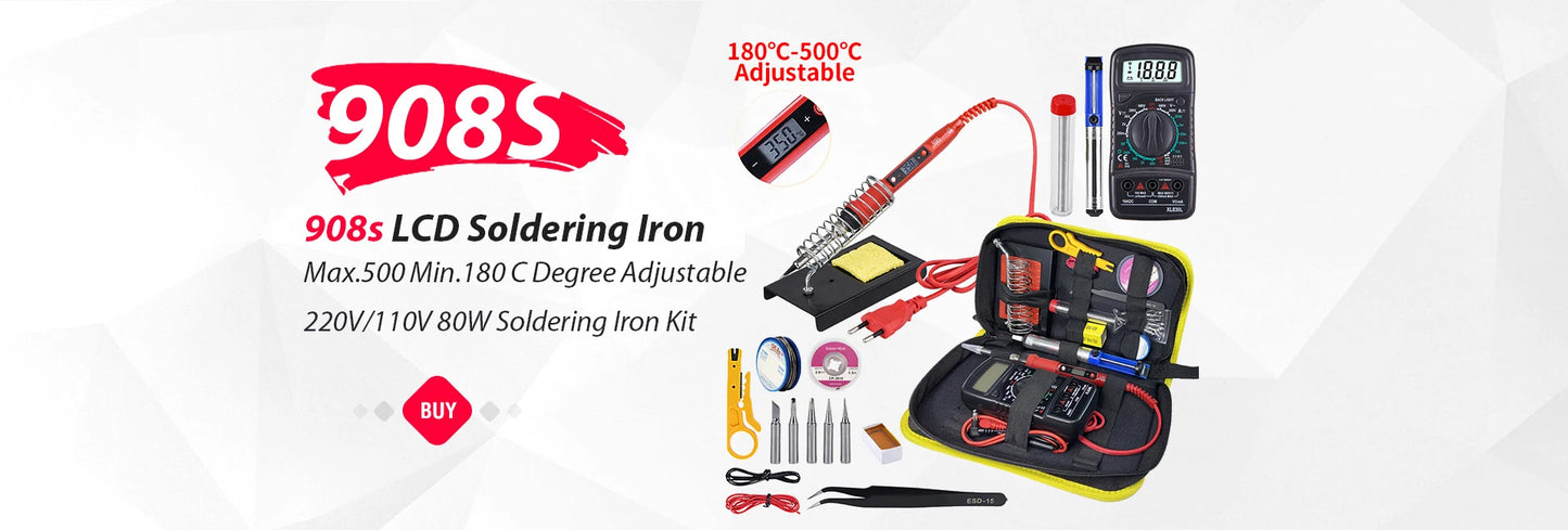 2-in-1 750W Soldering & Rework Station – LCD Digital Display