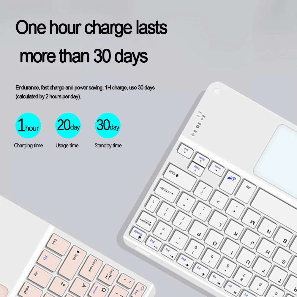 Touchpad Bluetooth Wireless Keyboard – For iPad, iPhone, Android, Windows PC & Laptop