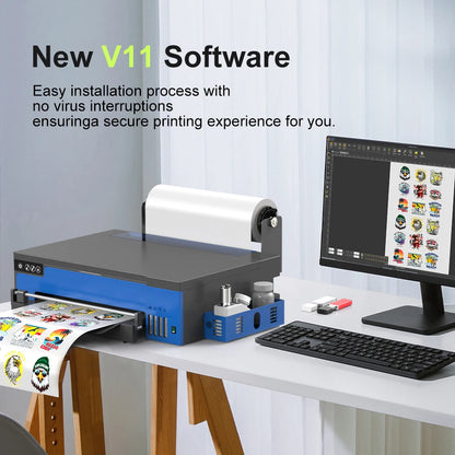 A3 XP600 DTF Printer with Roll Feeder – Direct to Film T-Shirt Printing Machine