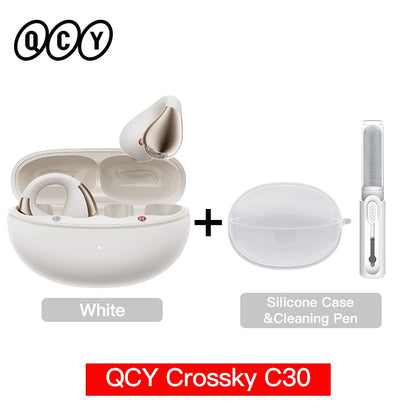 QCY Crossky C30 Ear Clip Bluetooth 5.4 Earphones – Open Ear Sports TWS, Dual-Connection