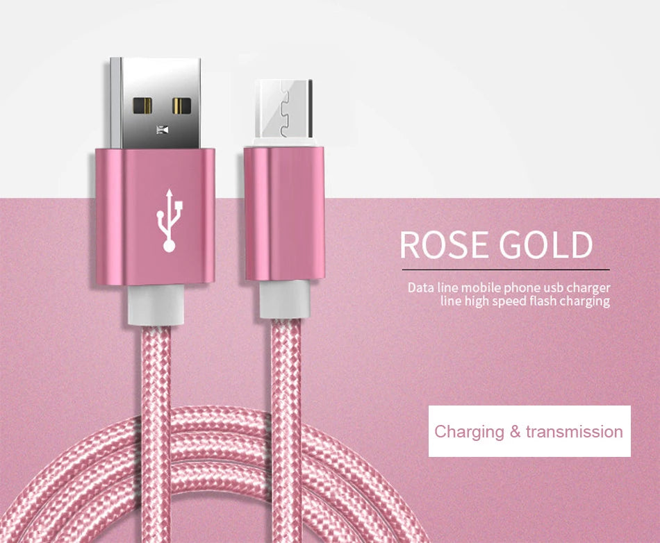 5A USB to Type-C Fast Charging Cable – Nylon Braided, for iPhone, Samsung, Xiaomi, Huawei