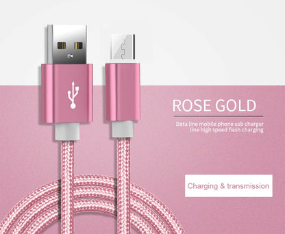 5A USB to Type-C Fast Charging Cable – Nylon Braided, for iPhone, Samsung, Xiaomi, Huawei