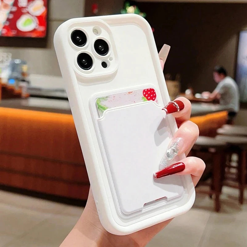 Card Slot Bag Holder Case for Xiaomi Redmi Note 12 11 10 12s 11s 10s Pro 12C 13C 4G Cover for Redmi Note 13 Pro Plus 5G Cases