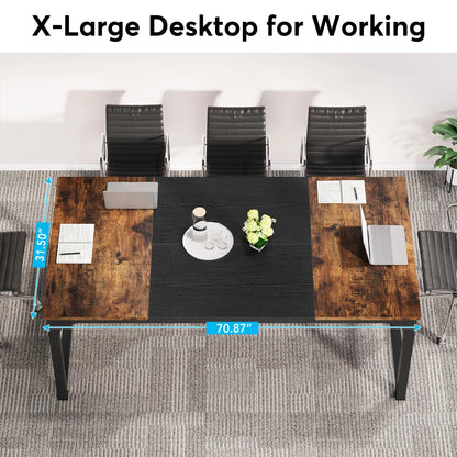 Tribesigns 70.8" Executive Office Desk | Large Computer Workstation
