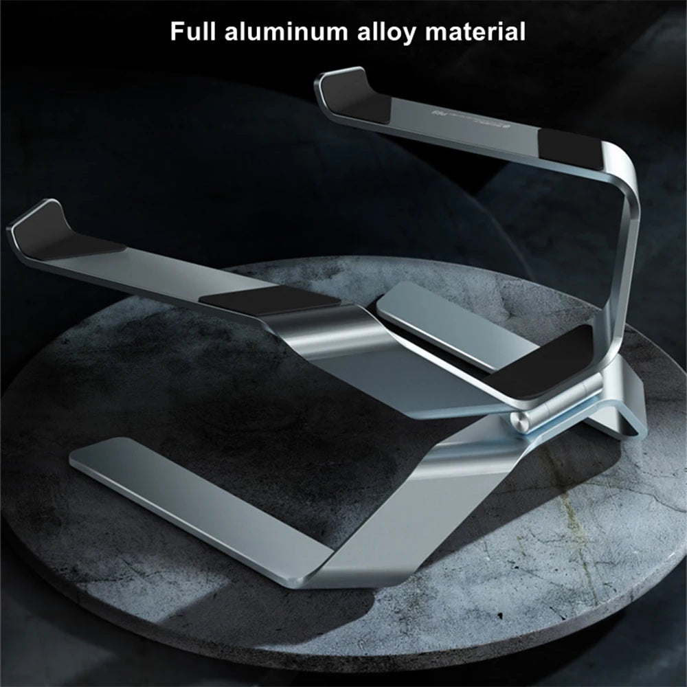 Adjustable Aluminum Alloy Laptop Stand — Foldable, Portable, Up to 17.3", Cooling Bracket
