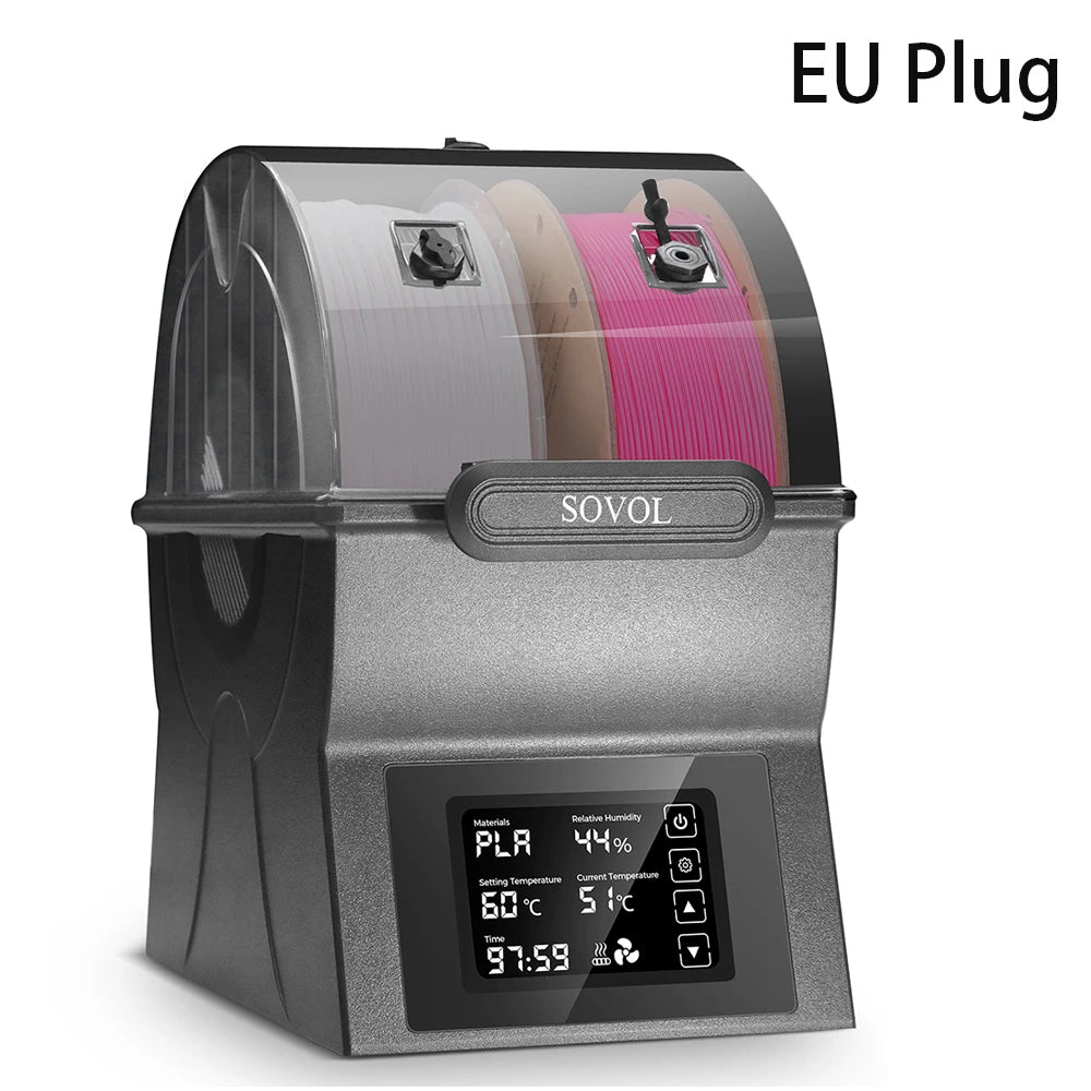 Sovol SH02 Filament Dryer – Sealed Storage Box, PTC Heater, Spool Holder, Filament Dehydrator