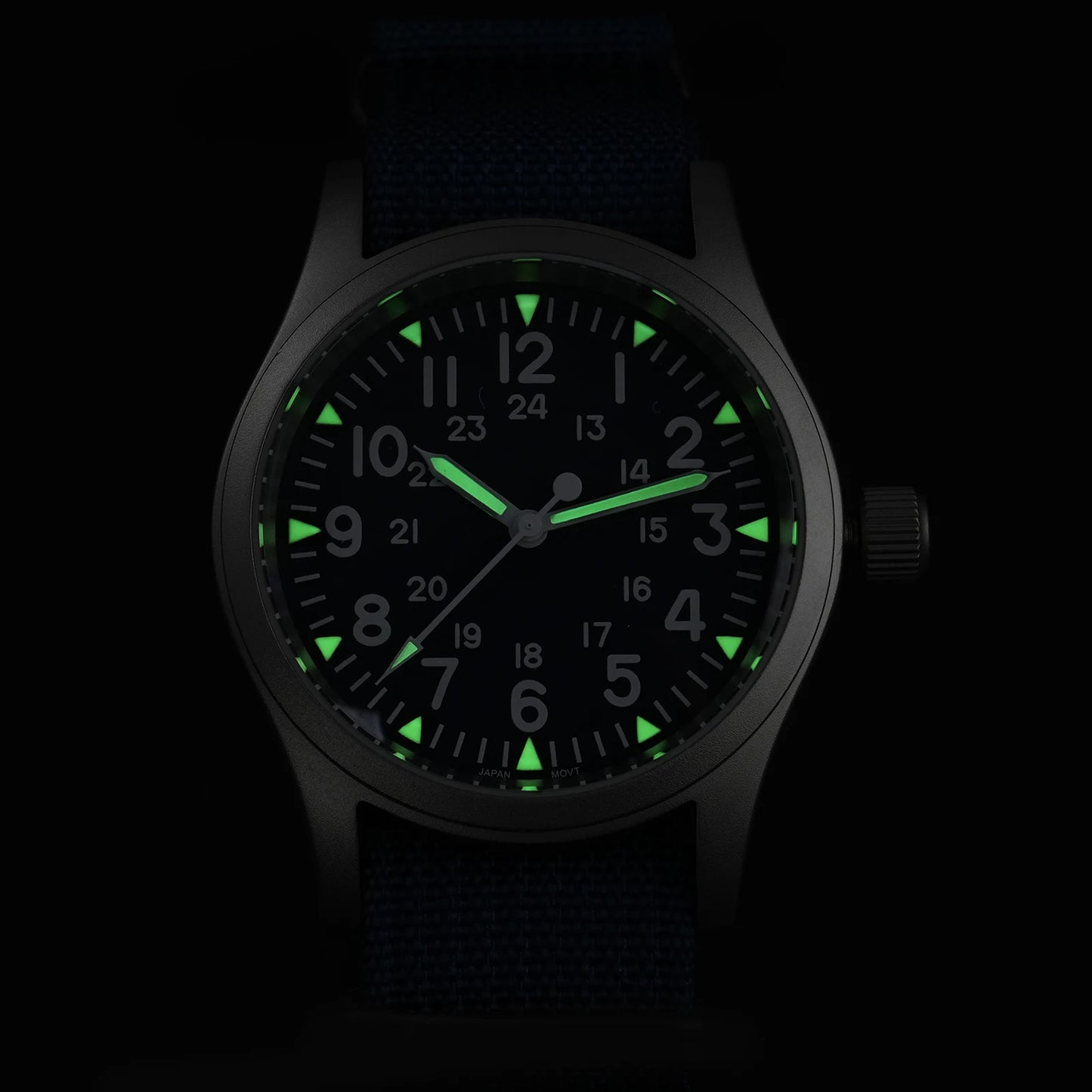 Militado ML05 Vintage Field Watch – 38mm, VH31 Sweep, Sapphire AR Crystal, Luminous