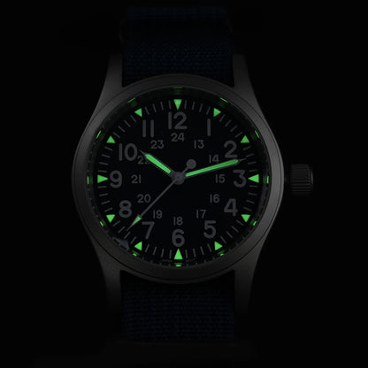 Militado ML05 Vintage Field Watch – 38mm, VH31 Sweep, Sapphire AR Crystal, Luminous