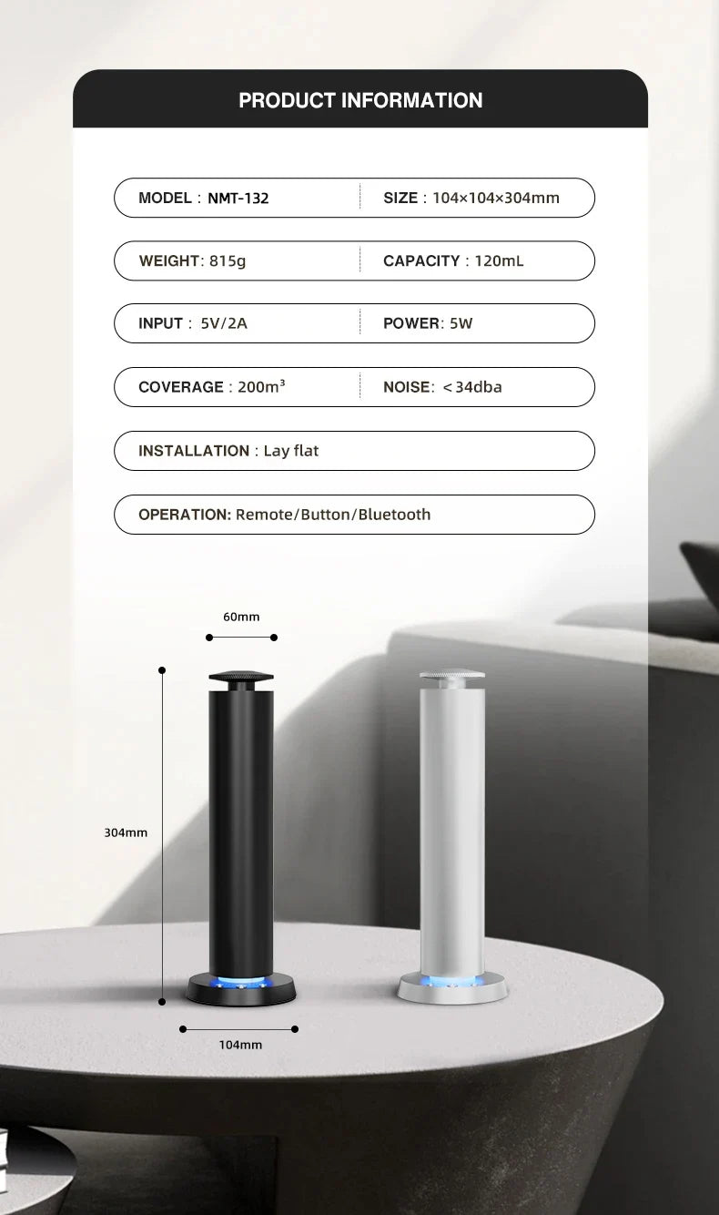 NAMSTE Smart Aroma Diffuser – Bluetooth & Button Control, EU Plug