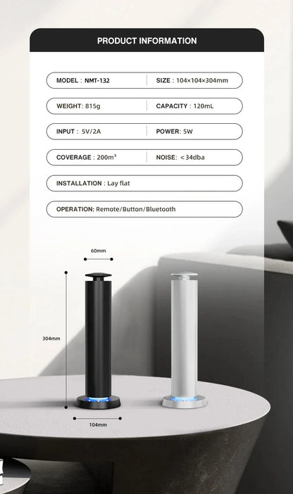 NAMSTE Smart Aroma Diffuser – Bluetooth & Button Control, EU Plug