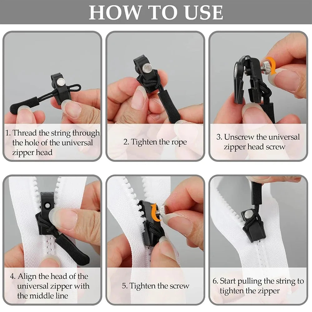 Universal Zipper Repair Kit – Instant Replacement Slider & Pull