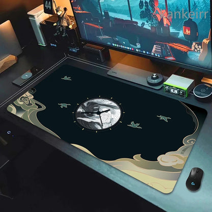 Koi Fish Taichi XXL Gaming Deskmat 90x40 – Natural Rubber, Anti-Slip, Smooth Surface
