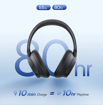 Baseus EH10 NC ANC Wireless Headphones – 45dB Hybrid Noise Cancelling, LDAC, Bluetooth 6.0, 80Hrs
