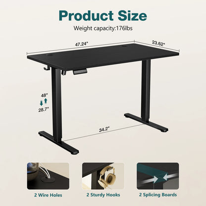 JHK Electric Standing Desk – Height Adjustable Ergonomic Workstation for Home Office