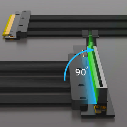 PCIe 5.0 Riser Cable – 90° Right Angle, RTX 5090 / RX 9070 XT Ready, Black