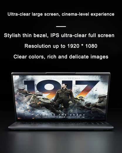 15.6" Portable Laptop – Intel 6500Y, 32GB RAM, Up to 2TB SSD, Backlit, Fingerprint