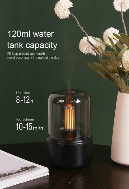KINSCOTER USB Mini Aroma Diffuser & Ultrasonic Humidifier – 120ml/150ml Bedroom Diffuser