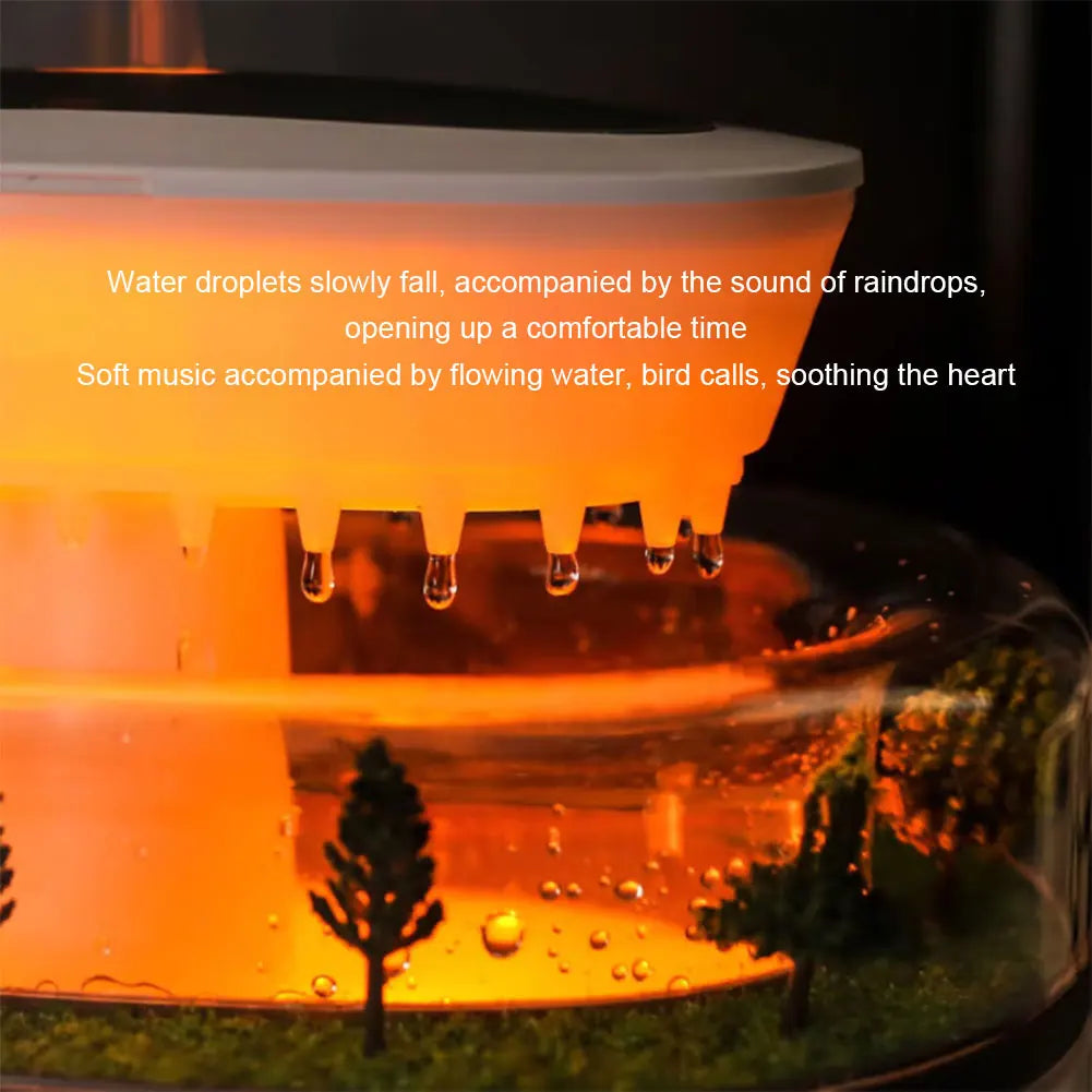 Water Drip Air Humidifier & Aroma Diffuser | 7-Color Night Light | Essential Oil | Home & Office | EU Plug