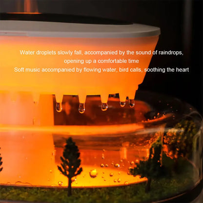 Water Drip Air Humidifier & Aroma Diffuser | 7-Color Night Light | Essential Oil | Home & Office | EU Plug