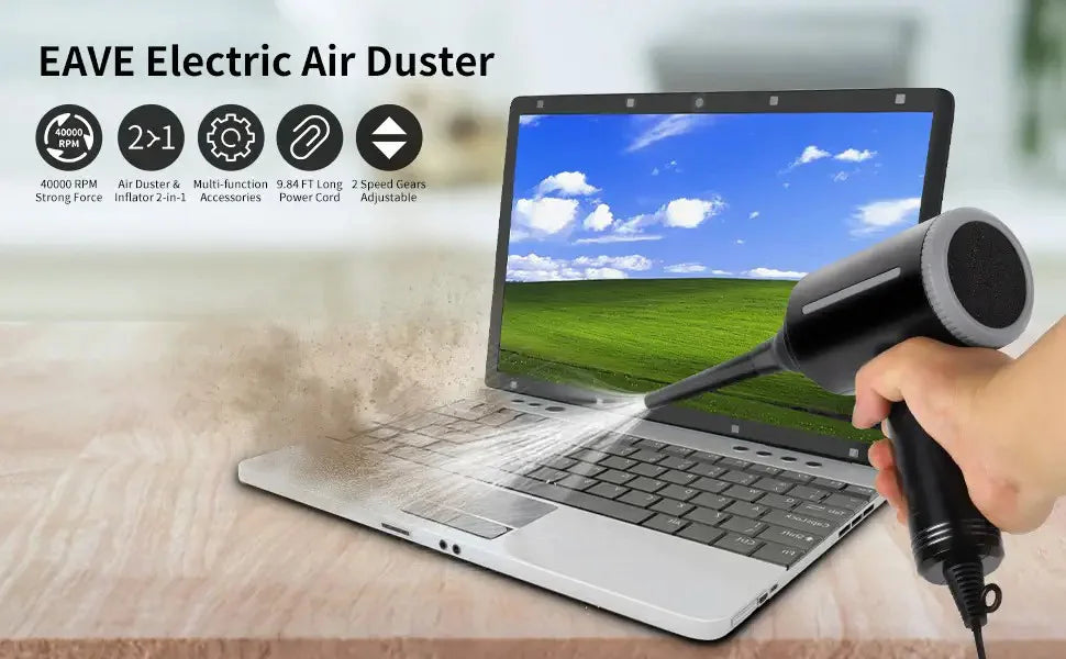500W Electric Air Duster & Air Pump 2-in-1 — Compressed Air Cleaner for PC, Laptop, Keyboard