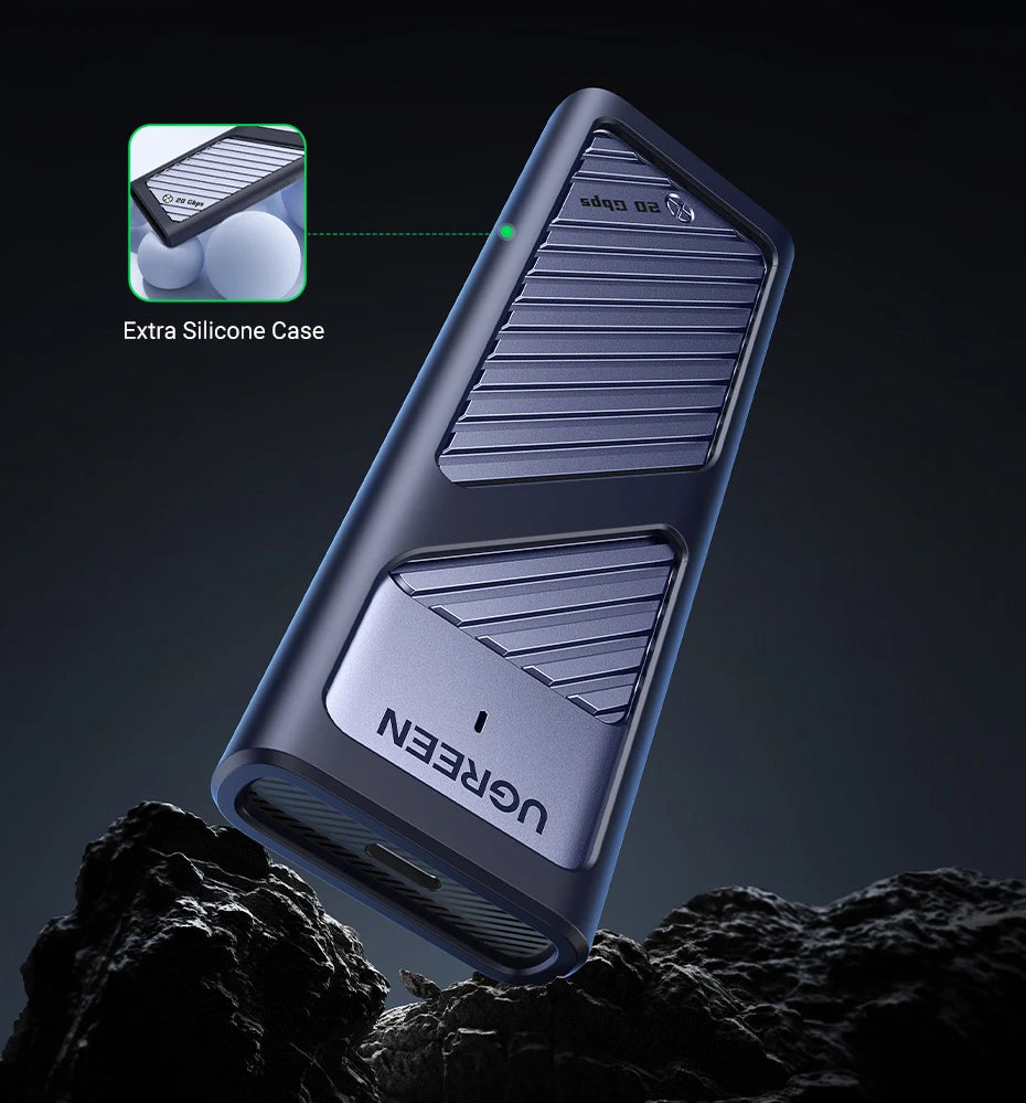 UGREEN M.2 SSD Enclosure | NVMe & SATA | USB 3.2 Gen2 20Gbps | Supports 2230–2280