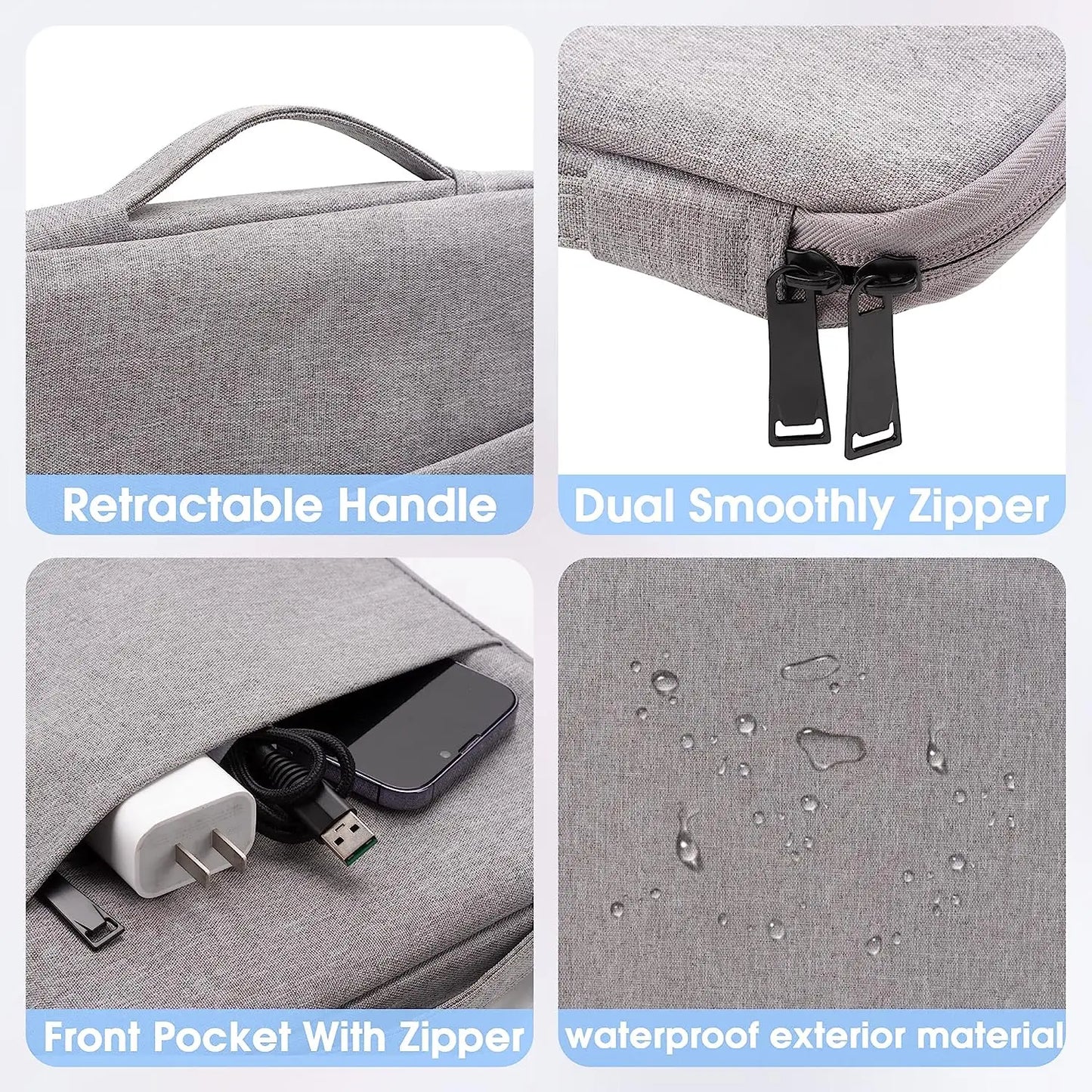 EGYAL Waterproof Laptop Sleeve Bag – 13.3–15.6" for MacBook Air/Pro, Lenovo, Dell, HP