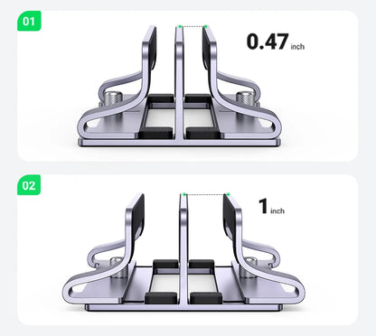 UGREEN Vertical Laptop Stand – Aluminum, Foldable, 1/2/3 Slots for MacBook Air, Pro & Tablets