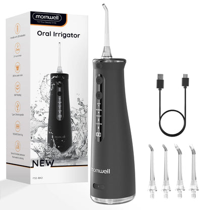 Cordless Water Flosser | 4 Jet Tips | 4 Modes | 260ml | IPX7 Waterproof