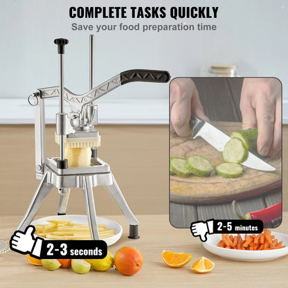 SucceBuy Commercial Food Dicer & French Fry Cutter – Heavy Duty Stainless Steel