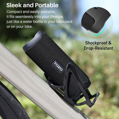 TOZO PA2 Portable Bluetooth Speaker – Deep Bass, 25H Playtime, Custom EQ App