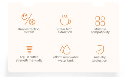 HiBREW H2B 5-in-1 Multiple Capsule Coffee Machine – 20Bar, Nespresso, Dolce Gusto & More