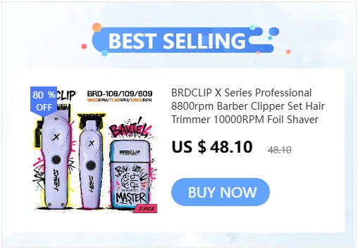 Professional Barber Hair Clipper – 5-Speed, 8000RPM, Brushless Motor, Detachable Blade