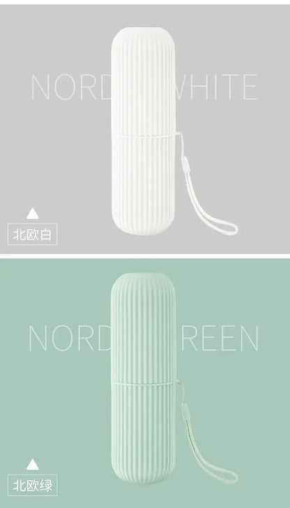 Portable Toothbrush & Toothpaste Holder Case – Travel & Camping Storage Box