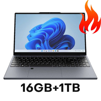 Erilles 15.6" Ultraslim Laptop – Intel Core i7-6500U, 16GB DDR4, 512GB–2TB SSD, Fingerprint, Backlit KB, Win 11