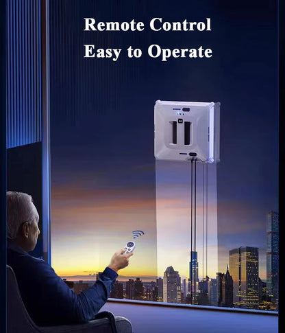Robot Window Cleaner with Water Sprayer & Remote Control – Smart High Suction for Windows & Walls