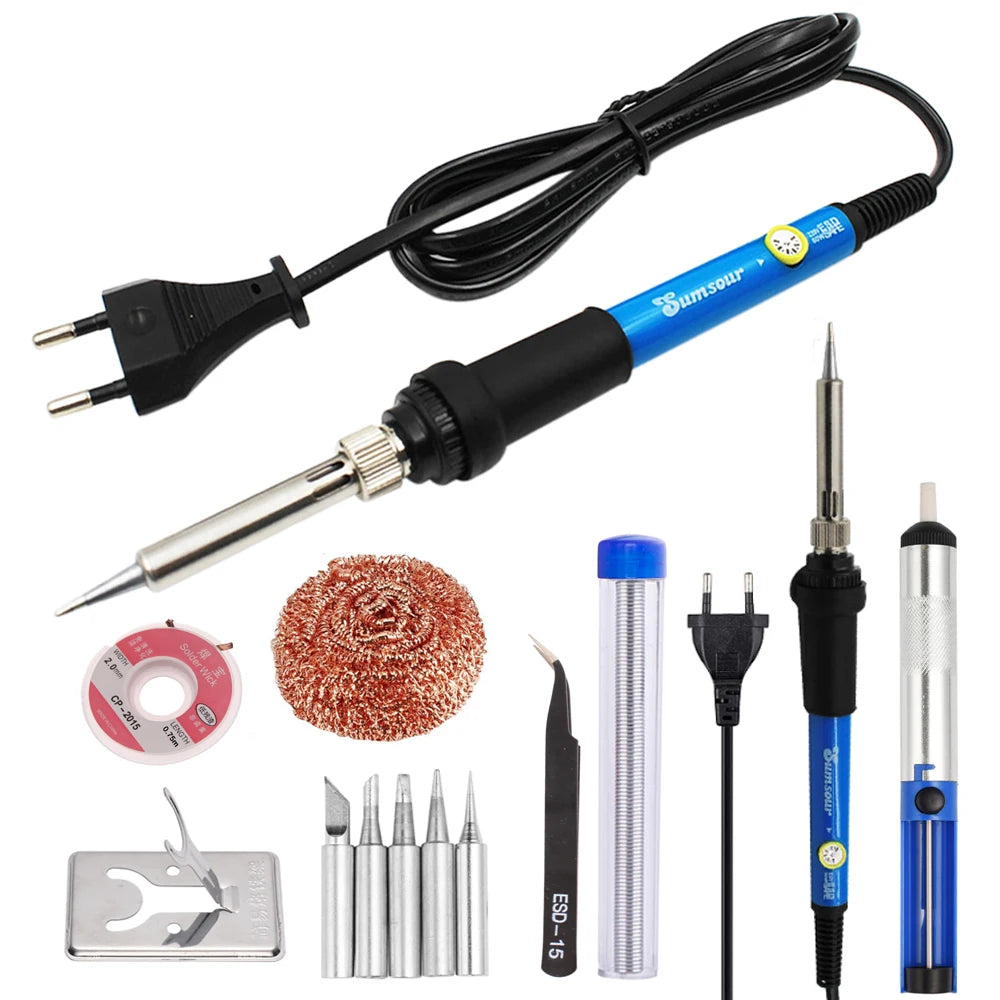 60W / 80W Adjustable Temperature Electric Soldering Iron – Digital Display