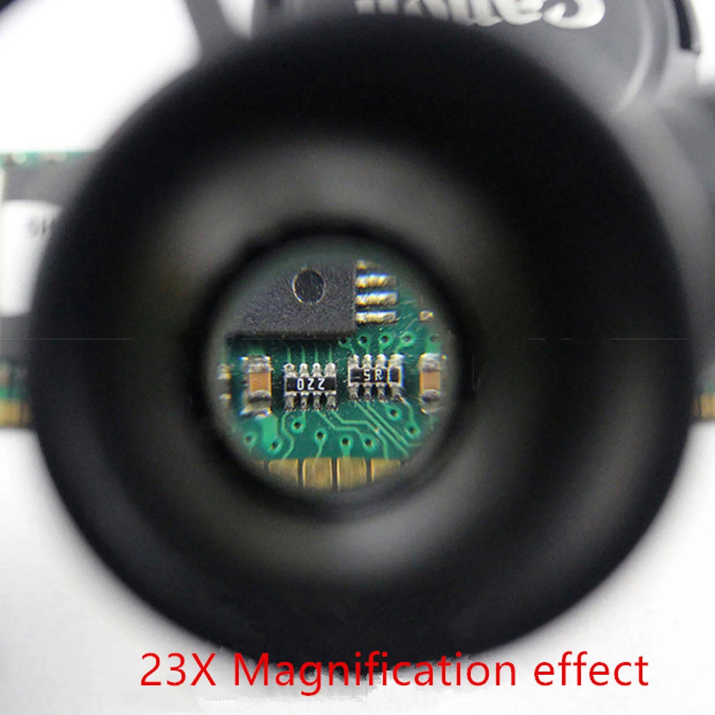 8X 15X 23X Adjustable Dual Lens Jeweler Loupe – Crystal Acrylic Eye Magnifier