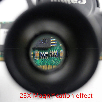8X 15X 23X Adjustable Dual Lens Jeweler Loupe – Crystal Acrylic Eye Magnifier