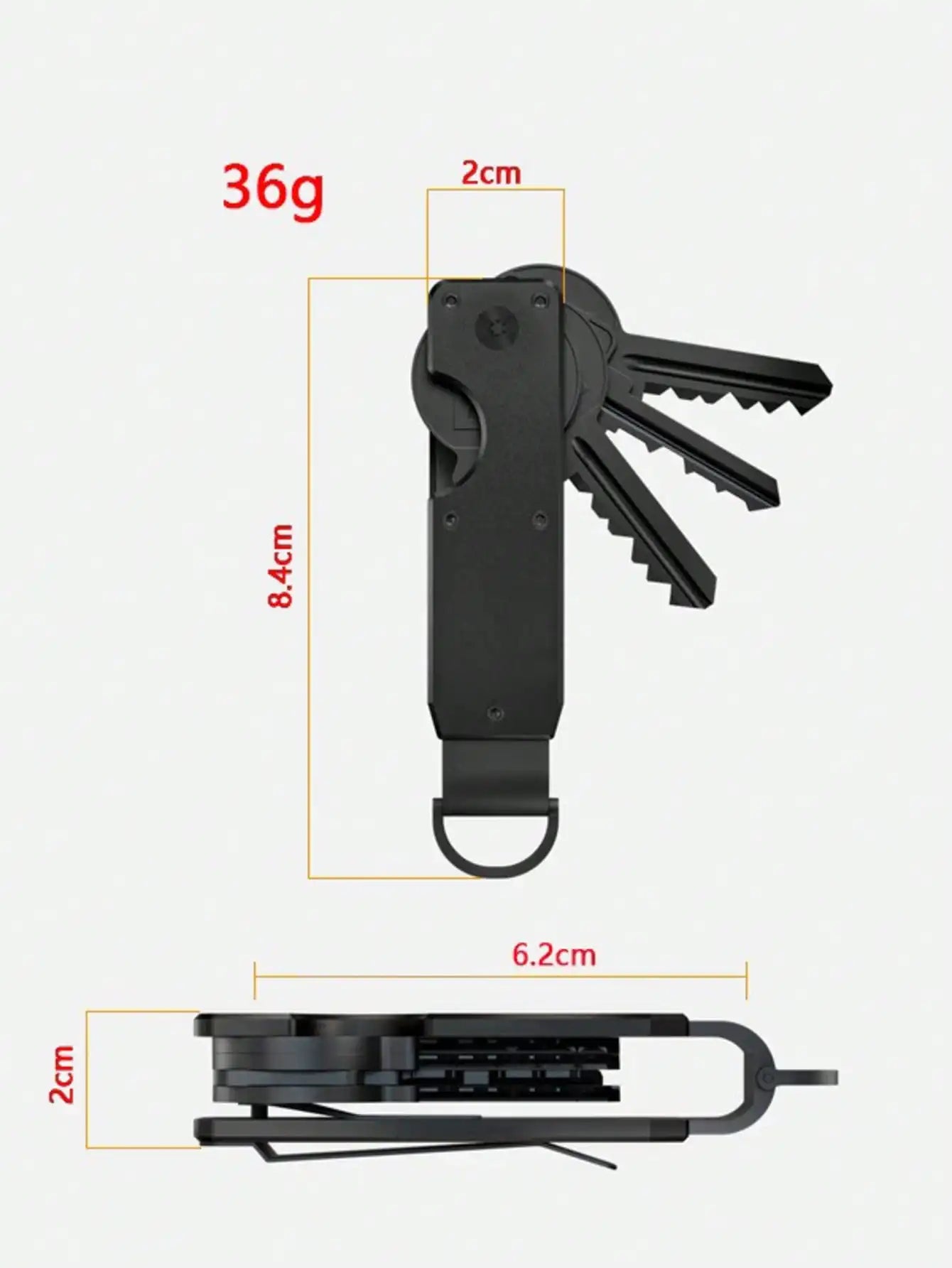 Aluminum Alloy Key Organizer – Compact EDC Keychain