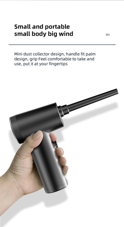 Wireless Air Duster 50000 RPM – USB Compressed Air Blower for PC, Laptop, Keyboard & Camera